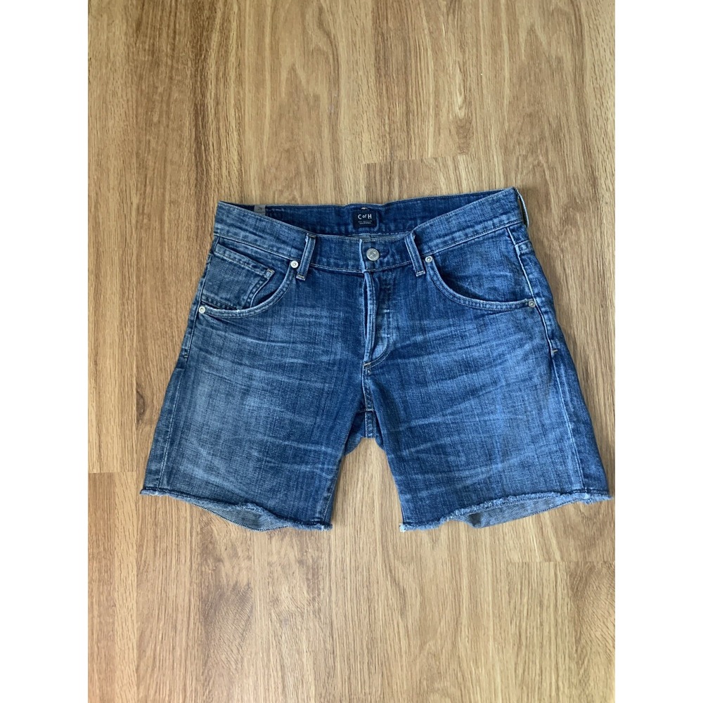 CITIZENS OF HUMANITY Jerome Dahan Womens Denim Jean Shorts Blue Sz 25 Button Fly